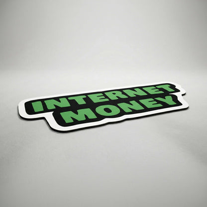 Internet Money Statement Floor Mat (3 mm Thick) | Bold Hustle Quote Cut-Out Flat Rug for Office, Gaming Room & Entrepreneur Decor