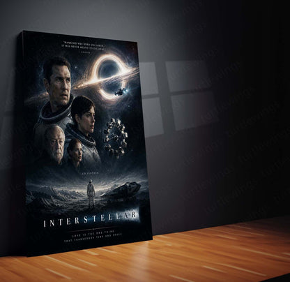Interstellar – Beyond Time and Space | Sci-Fi Movie Metal Frame | Cosmic Space Wall Art by TurtleWings