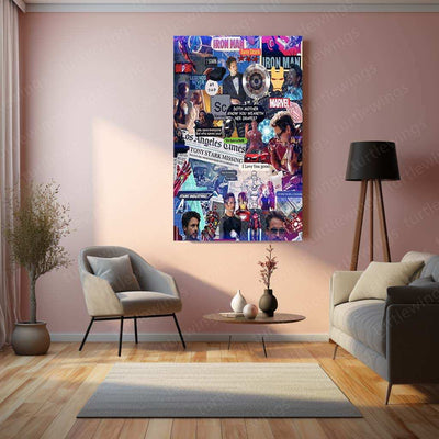Iron Man Metal Poster – Marvel Superhero Wall Art | Tony Stark Legacy Decor 7 - TURTLEWINGS