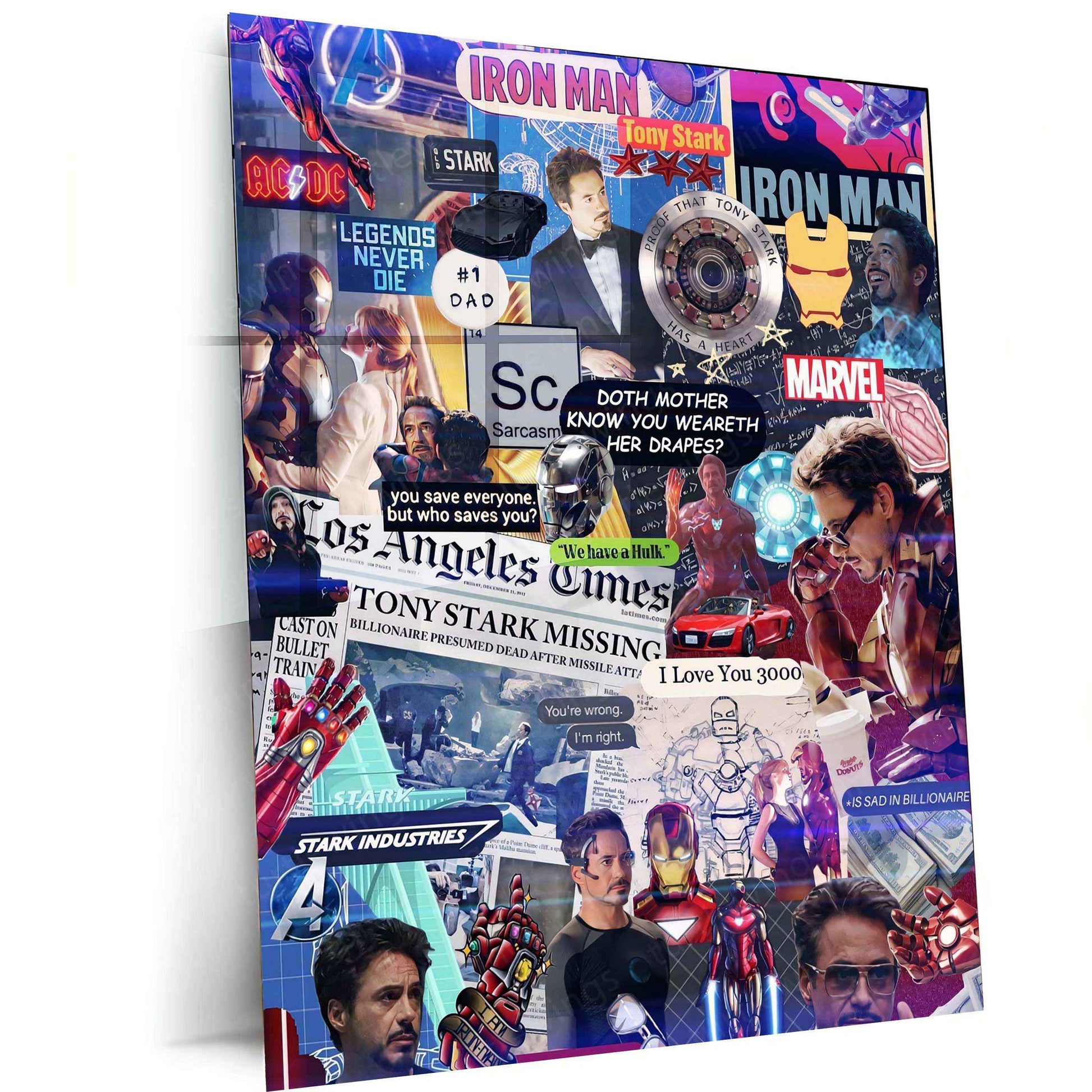 Iron Man Metal Poster – Marvel Superhero Wall Art | Tony Stark Legacy Decor 7 - TURTLEWINGS