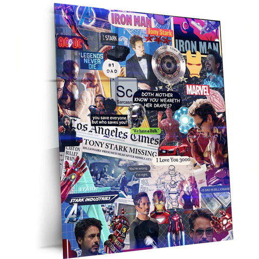 Iron Man Metal Poster – Marvel Superhero Wall Art | Tony Stark Legacy Decor 7 - TURTLEWINGS