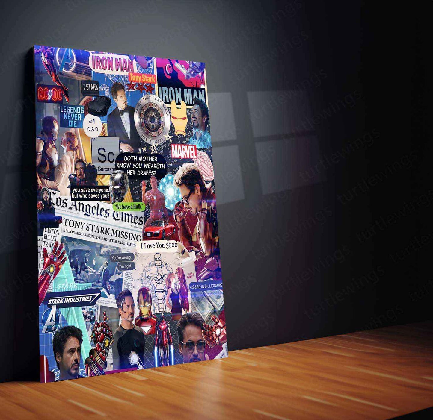 Iron Man Metal Poster – Marvel Superhero Wall Art | Tony Stark Legacy Decor 7 - TURTLEWINGS