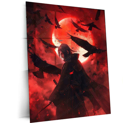 Itachi Uchiha Metal Poster – Akatsuki Anime Wall Art | Naruto Shippuden Decor - TURTLEWINGS