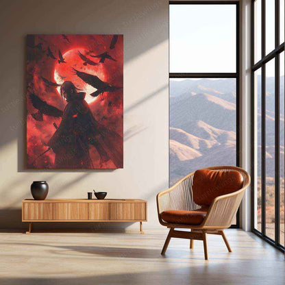 Itachi Uchiha Metal Poster – Akatsuki Anime Wall Art | Naruto Shippuden Decor - TURTLEWINGS