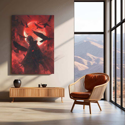 Itachi Uchiha Metal Poster – Akatsuki Anime Wall Art | Naruto Shippuden Decor - TURTLEWINGS