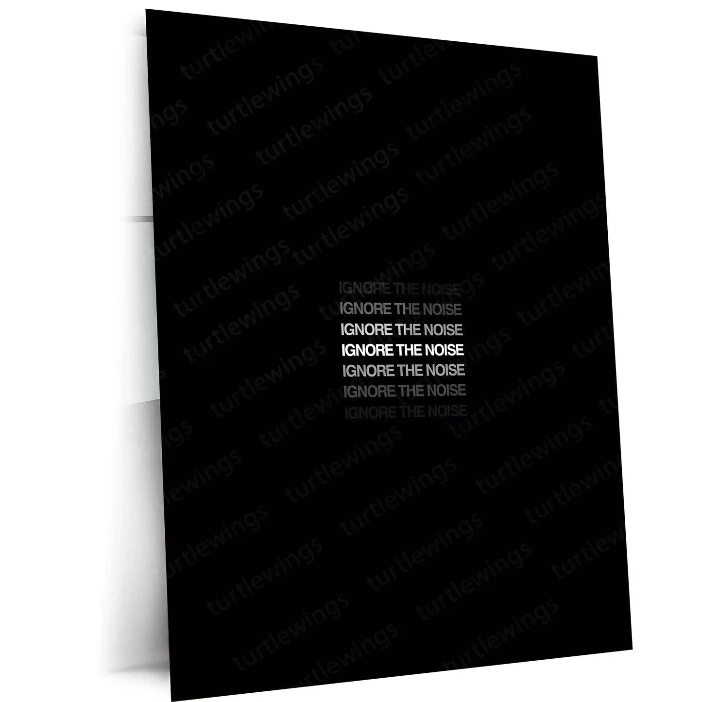 Quote Metal Poster | Ignore the Noise Metal Poster | Minimal Focus Quote Wall Art | Premium Motivational Metal Print - TURTLEWINGS