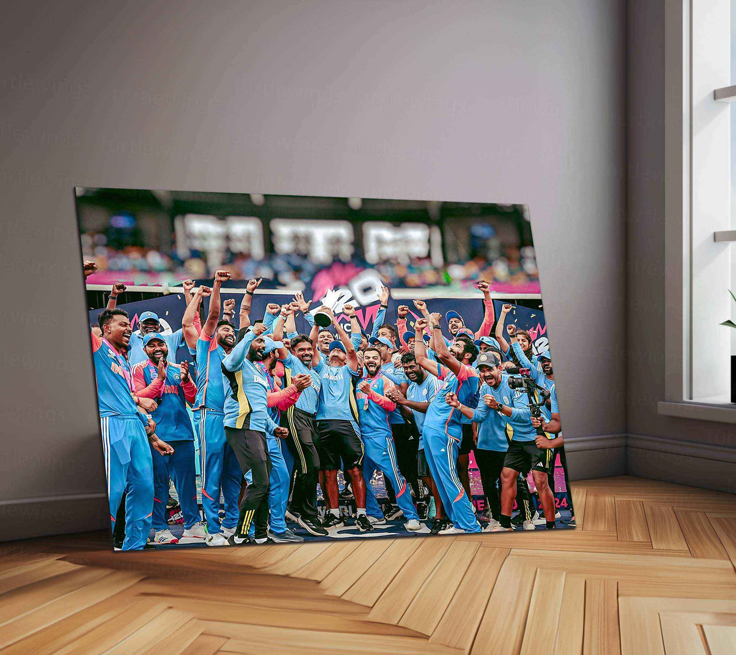 Indian Cricket Team Metal Poster – Pride of the Nation Wall Art 2 - TURTLEWINGS