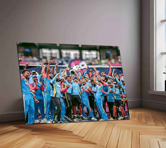 Indian Cricket Team Metal Poster – Pride of the Nation Wall Art 2 - TURTLEWINGS