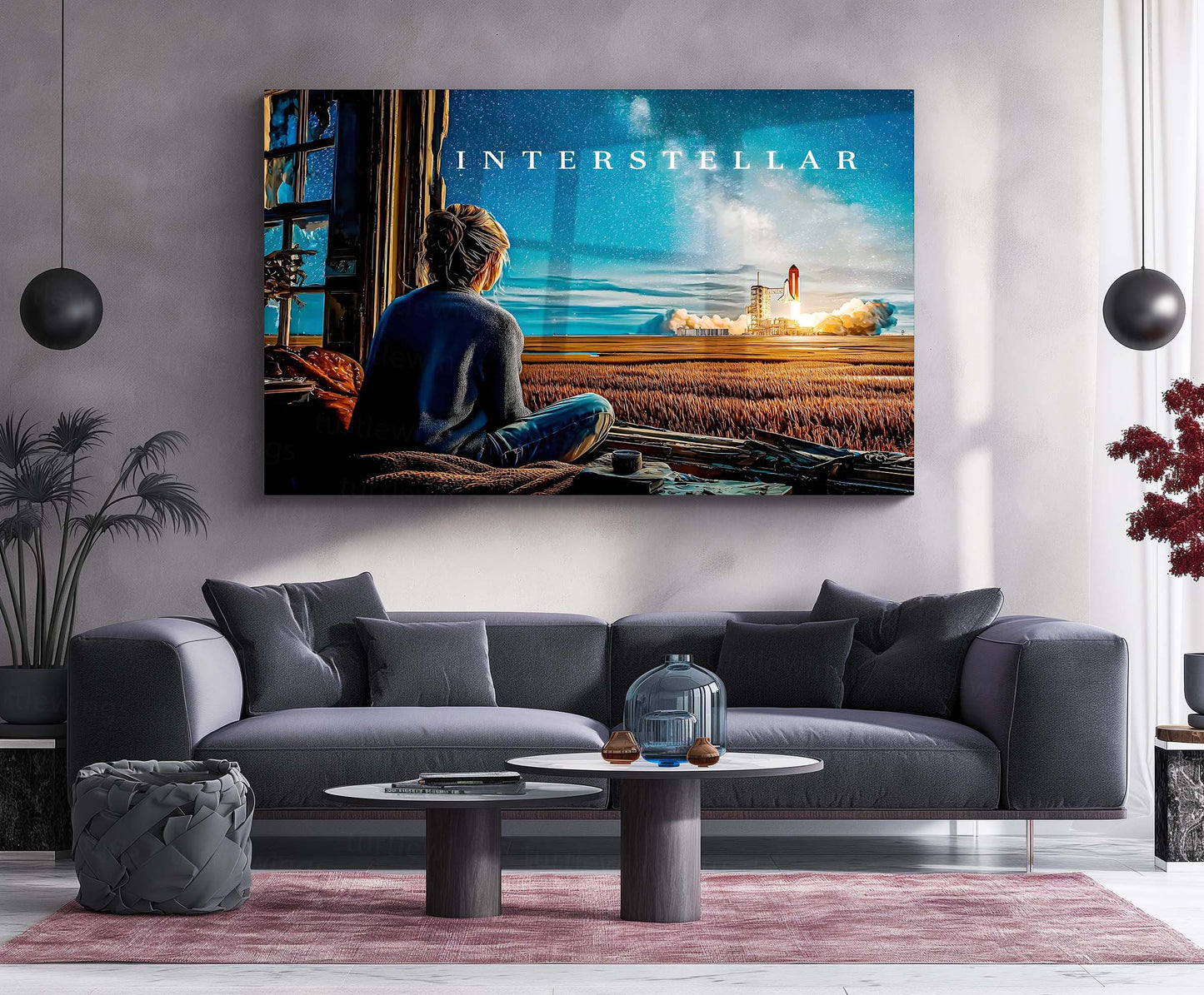 Movies & Series Metal Poster | Interstellar – Journey Beyond Time | Cinematic Sci-Fi Metal Frame Poster 01