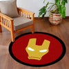 Iron Man Arc Reactor Round Flat Rug | Marvel Superhero Floor Mat | Anti-Slip 3 mm Absorbent Circle Flat Rug for Bedroom, Gaming Room & Marvel Fan Decor
