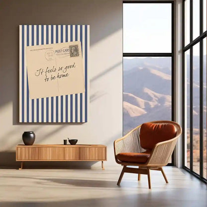 Vintage Postcard – “It Feels So Good To Be Home” | Aesthetic Retro Metal Frame - TURTLEWINGS