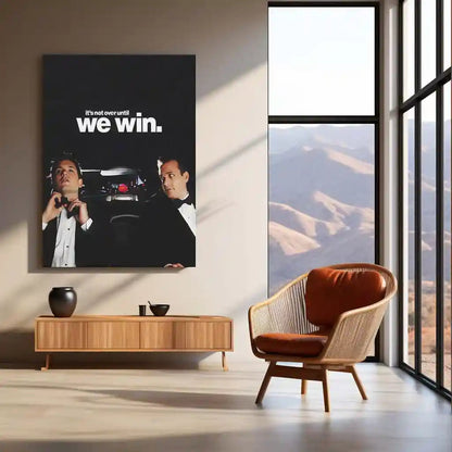 Quote Metal Poster | Mike Ross & Harvey Specter – It’s Not Over Until We Win Metal Frame Relentless Legal Mindset Wall Art | Winning Mentality & Elite Strategy Quote Metal Poster - TURTLEWINGS
