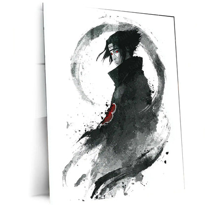 Anime Metal Poster | Itachi Uchiha – Akatsuki Sharingan Metal Poster | Naruto Anime Wall Frame - TURTLEWINGS