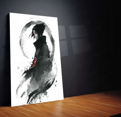 Anime Metal Poster | Itachi Uchiha – Akatsuki Sharingan Metal Poster | Naruto Anime Wall Frame - TURTLEWINGS
