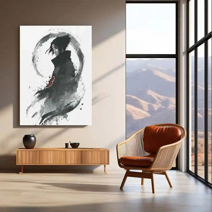 Anime Metal Poster | Itachi Uchiha – Akatsuki Sharingan Metal Poster | Naruto Anime Wall Frame - TURTLEWINGS