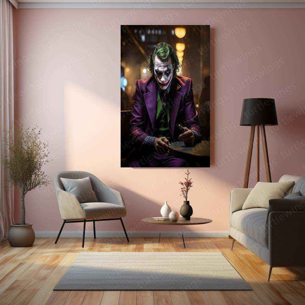 Joker Metal Poster – Iconic Villain Wall Art | Dark & Gritty DC Decor - TURTLEWINGS