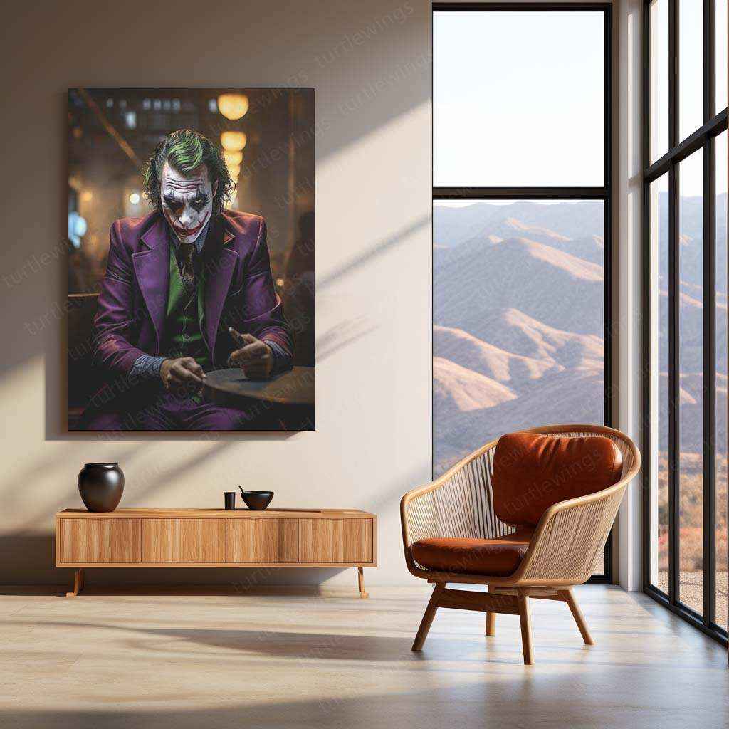 Joker Metal Poster – Iconic Villain Wall Art | Dark & Gritty DC Decor - TURTLEWINGS