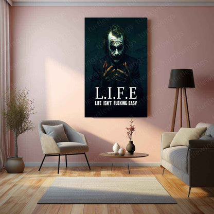 Joker 'Life ' Quoted Metal Poster - TURTLEWINGS