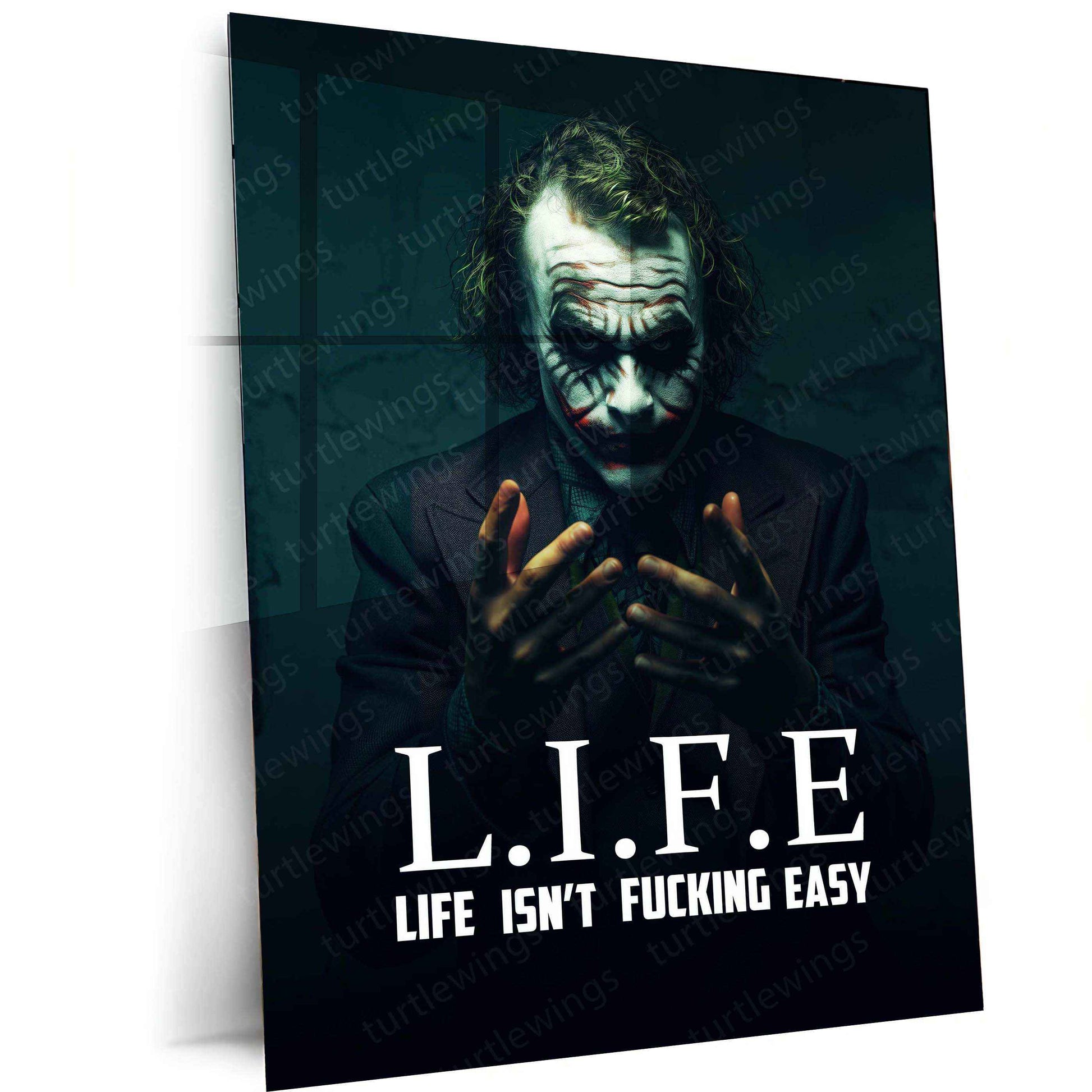 Joker 'Life ' Quoted Metal Poster - TURTLEWINGS