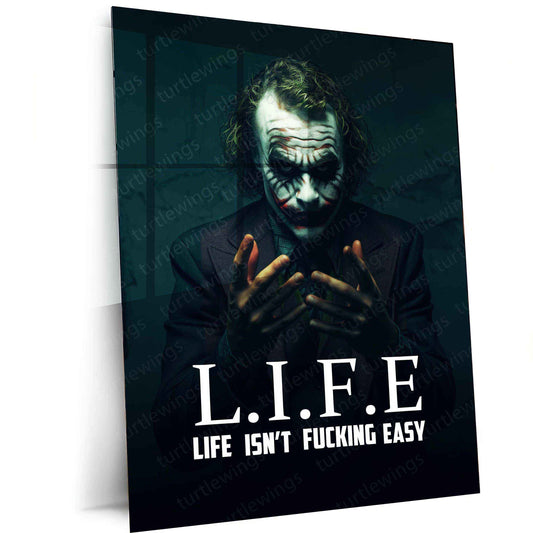 Joker 'Life ' Quoted Metal Poster - TURTLEWINGS