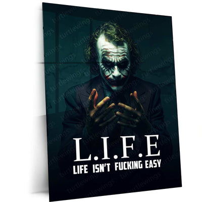 Joker 'Life ' Quoted Metal Poster - TURTLEWINGS