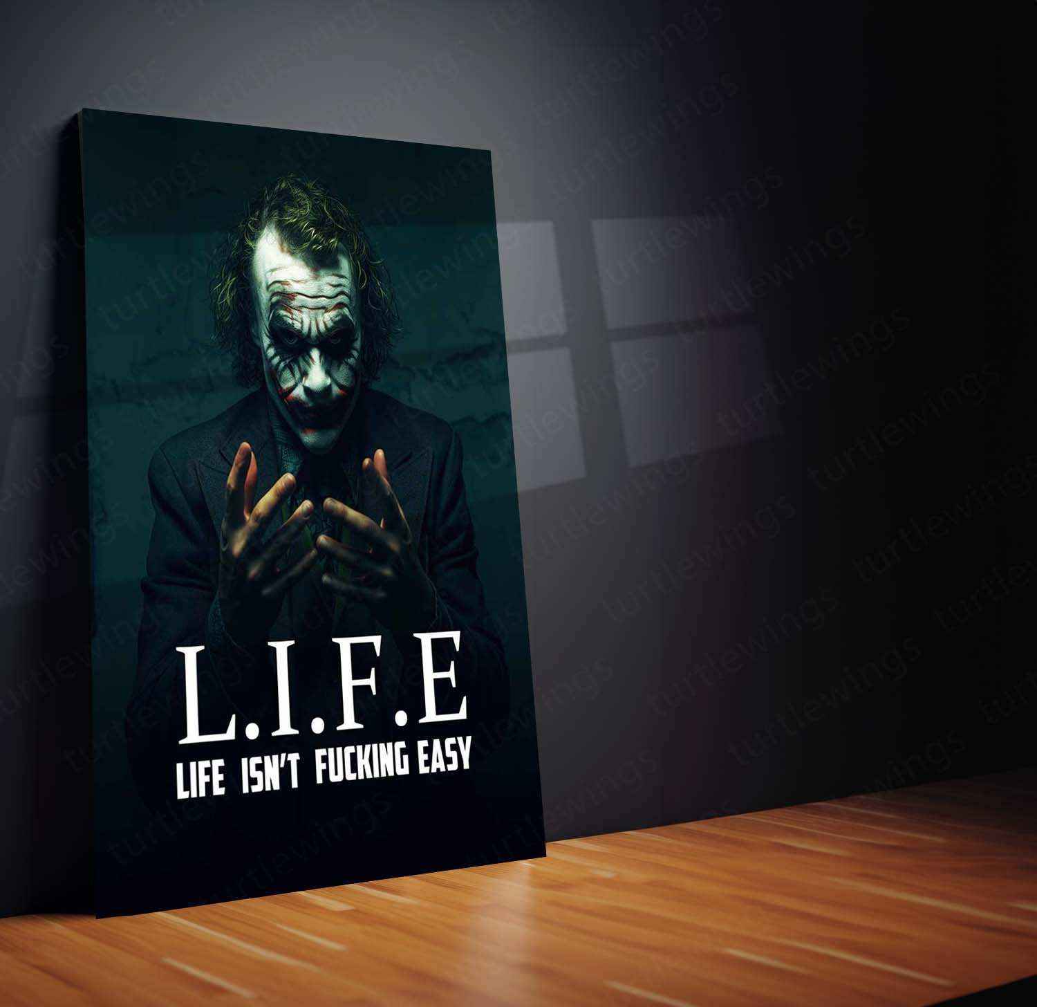 Joker 'Life ' Quoted Metal Poster - TURTLEWINGS