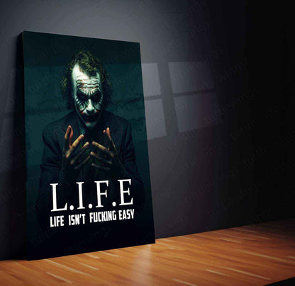 Joker 'Life ' Quoted Metal Poster - TURTLEWINGS