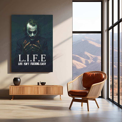 Joker 'Life ' Quoted Metal Poster - TURTLEWINGS