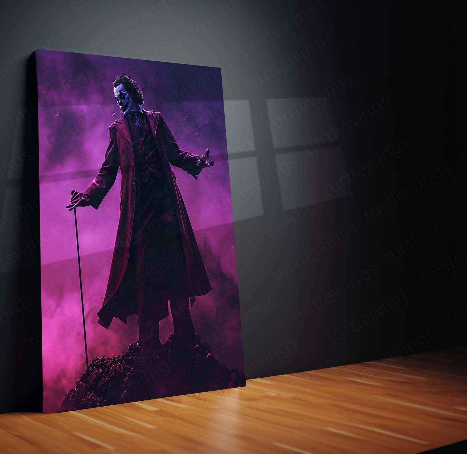 Joker Metal Poster – Iconic Villain Wall Art | Dark & Gritty DC Decor 2 - TURTLEWINGS