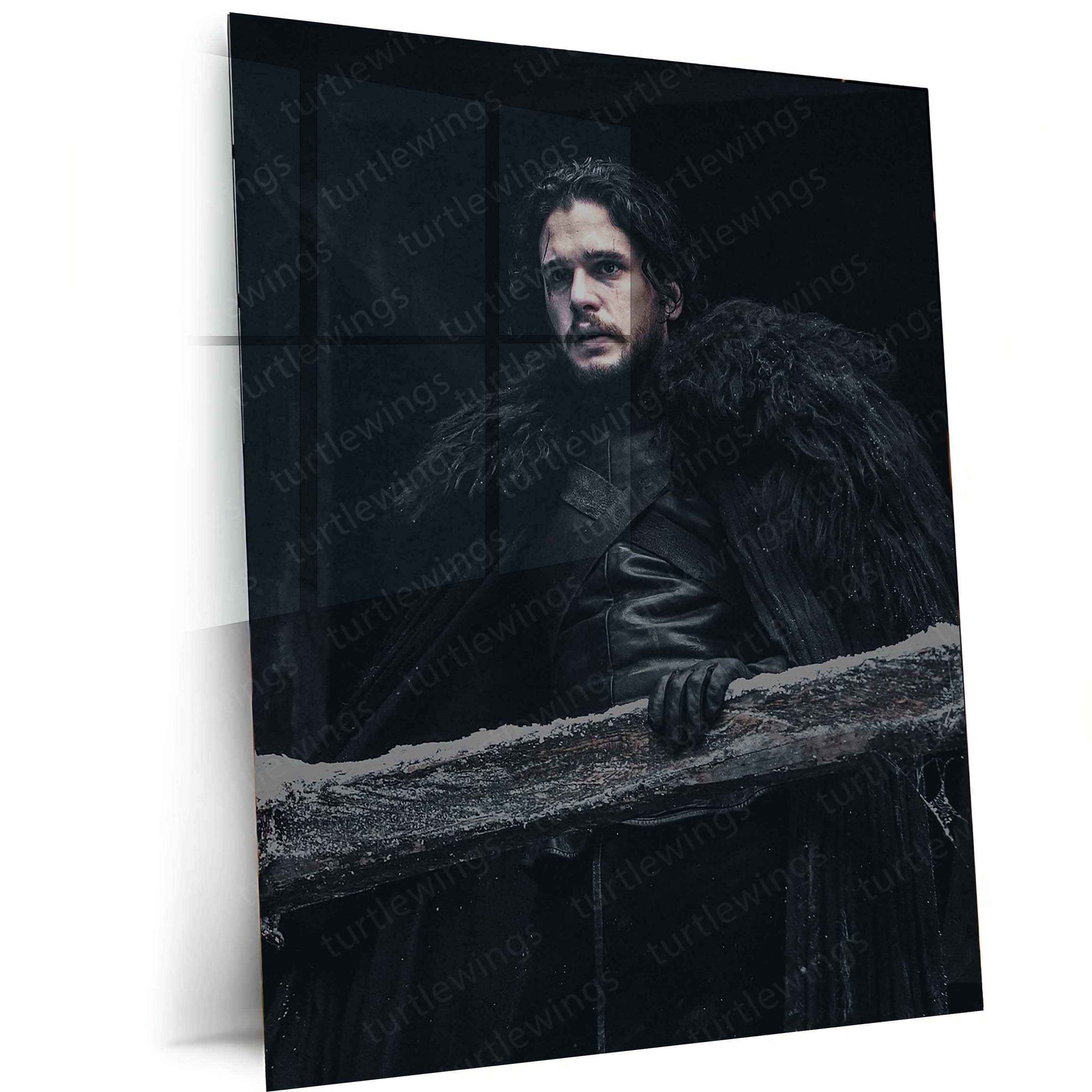 Jon Snow Metal Poster – Game of Thrones Wall Art | The King in the North Decor - TURTLEWINGS