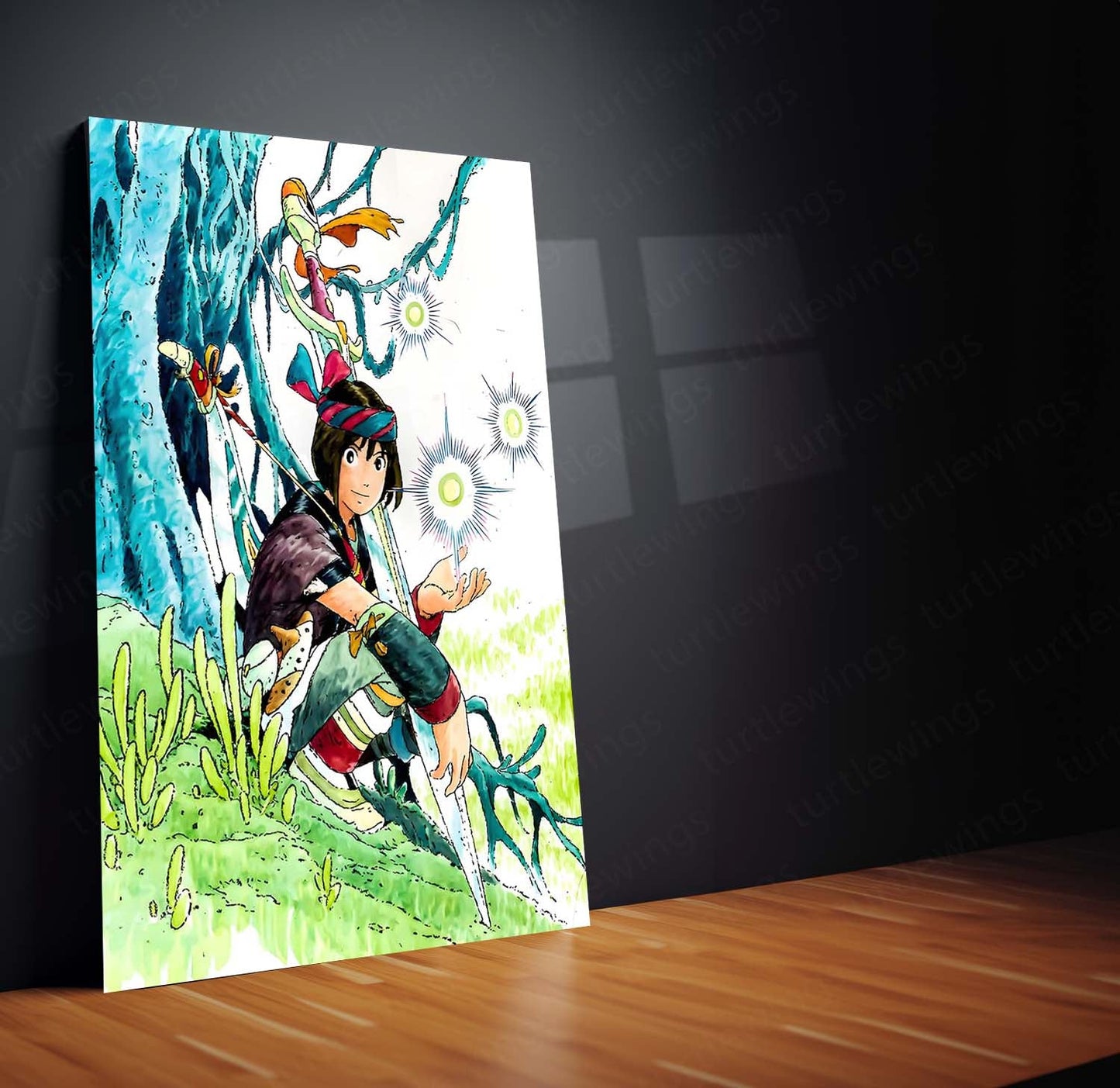 Game Metal Poster | Jade Cocoon – Guardian of the Forest | Classic Fantasy RPG Metal Frame Poster