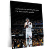 Quote Metal Poster | Jalen Brunson – “I Survived a Lot Privately This Year. For That, God, I’m Grateful.” | Resilience & Faith Metal Frame