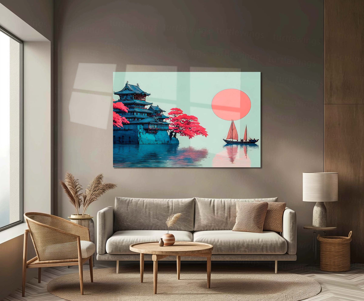 Japan Shrine Temple – Serenity of the Rising Sun Metal Frame