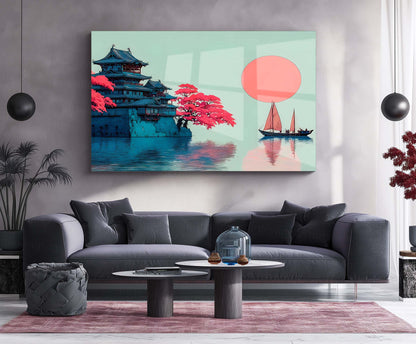 Japan Shrine Temple – Serenity of the Rising Sun Metal Frame