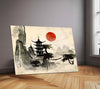 Japanese Ink Landscape – Sumi-e Style Metal Poster