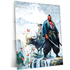 Japanese Ninja Fantasy – The Oni Warrior’s Journey | Epic Samurai Art Metal Frame Poster