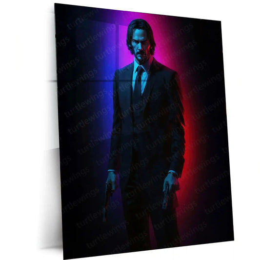 John Wick – Baba Yaga Metal Poster | Assassin Underworld Wall Frame - TURTLEWINGS