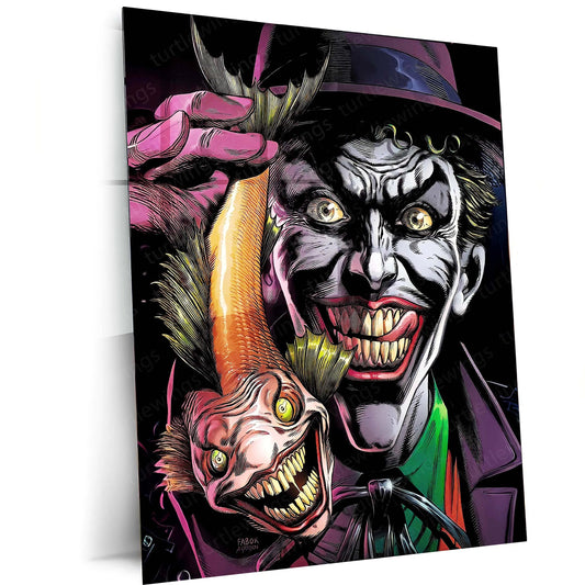 Joker – Clown Prince of Crime Metal Poster | DC Comics Villain Wall Frame - TURTLEWINGS