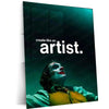 Quote Metal Poster | Joker | “Create Like an Artist.” | Dark Creative Mindset Metal Poster