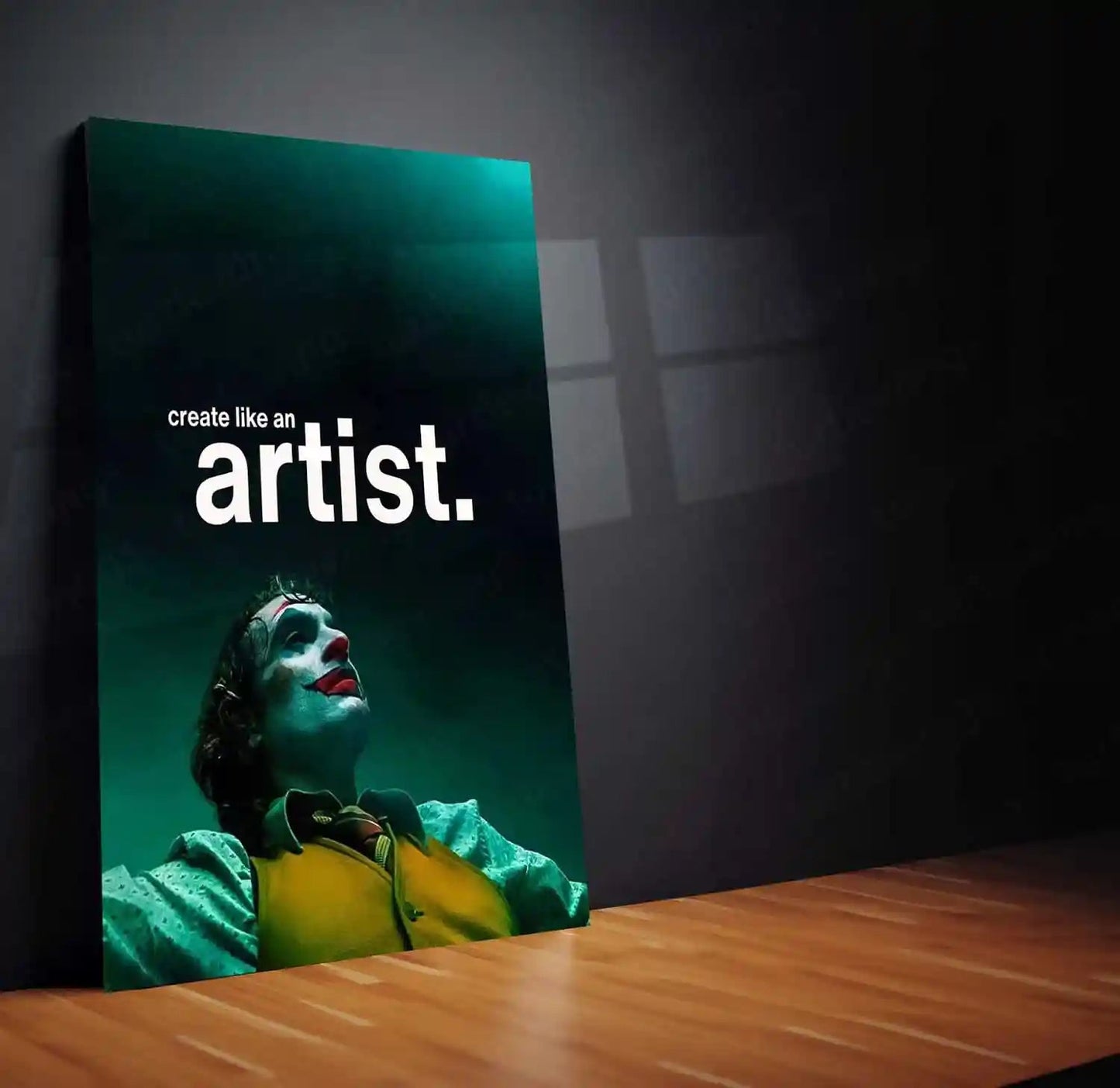 Quote Metal Poster | Joker | “Create Like an Artist.” | Dark Creative Mindset Metal Poster - TURTLEWINGS