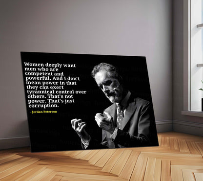 Quote Metal Poster | Jordan Peterson Quote Metal Poster | Strength & Competence Motivational Wall Art