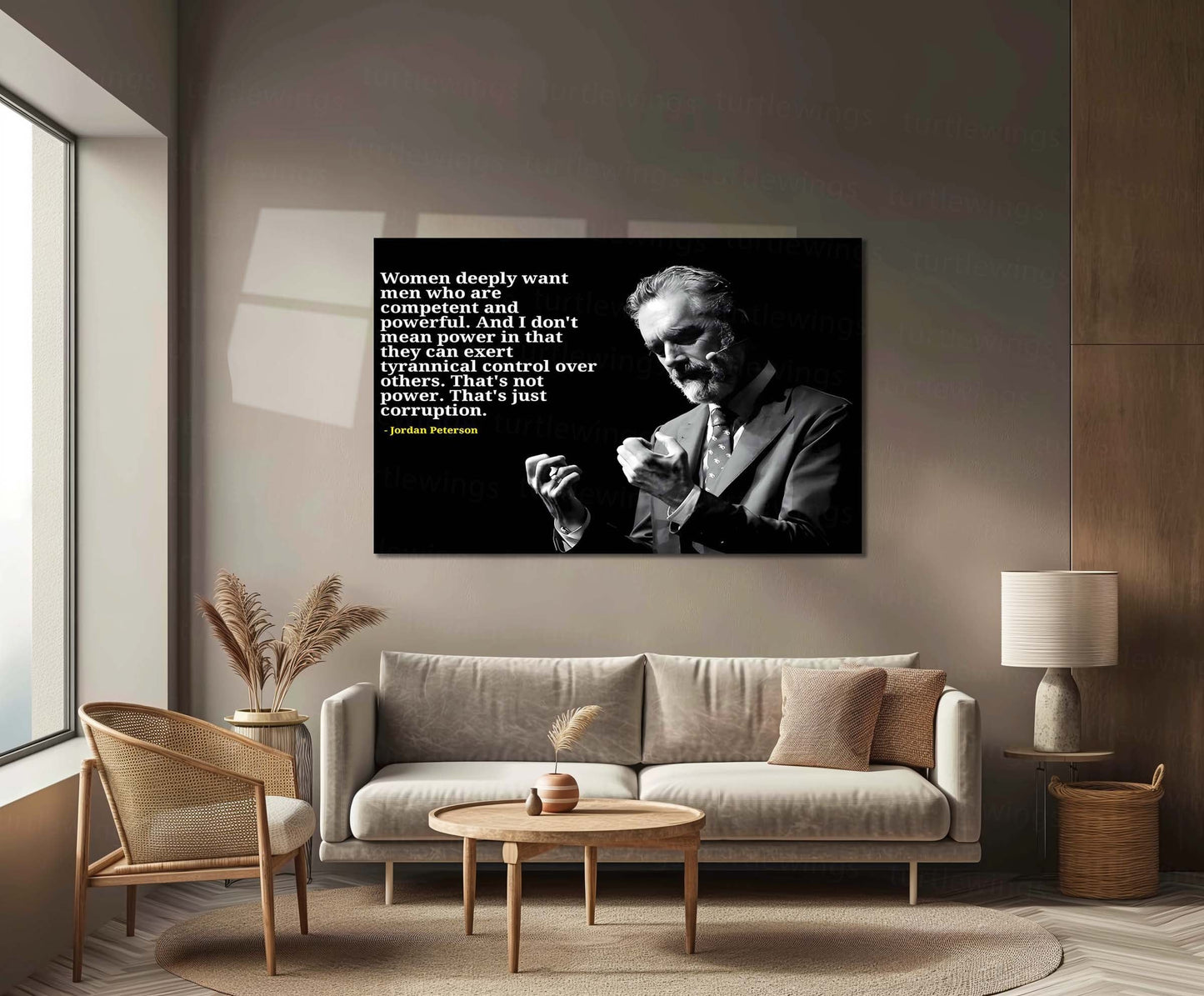 Quote Metal Poster | Jordan Peterson Quote Metal Poster | Strength & Competence Motivational Wall Art