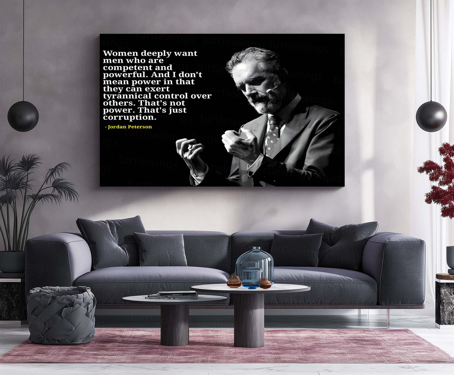 Quote Metal Poster | Jordan Peterson Quote Metal Poster | Strength & Competence Motivational Wall Art