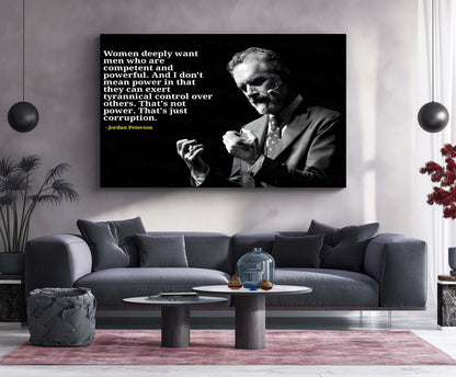 Quote Metal Poster | Jordan Peterson Quote Metal Poster | Strength & Competence Motivational Wall Art
