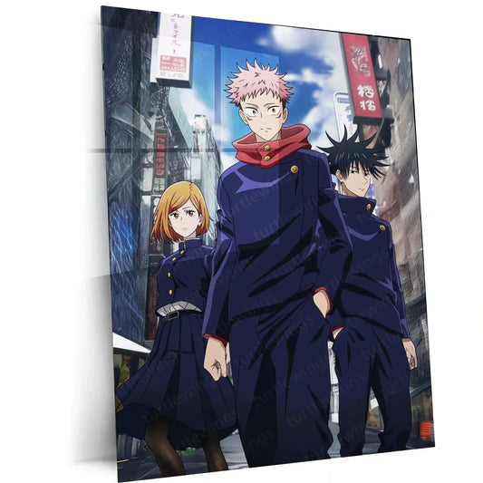 Anime Metal Poster | Jujutsu Kaisen Metal Poster – Cursed Energy Awakened - TURTLEWINGS