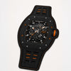 Richard Mille RM 35-02 Black & Orange Watch Flat Rug | Luxury Skeleton Watch Area Flat Rug | Premium Mechanical Timepiece Floor Mat for Bedroom, Gaming Room & Collector Décor