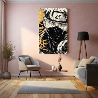 Kakashi Hatake Metal Poster | Naruto Anime Portrait 2 - TURTLEWINGS