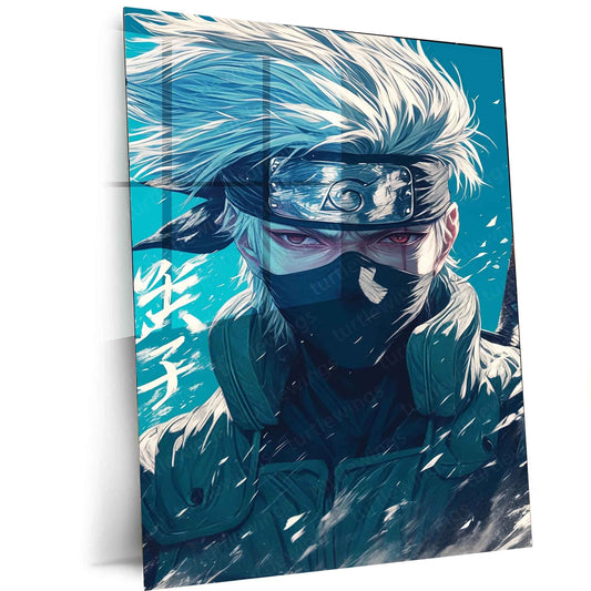 Kakashi Hatake Metal Poster | Naruto Anime Portrait 3 - TURTLEWINGS
