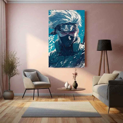 Kakashi Hatake Metal Poster | Naruto Anime Portrait 3 - TURTLEWINGS