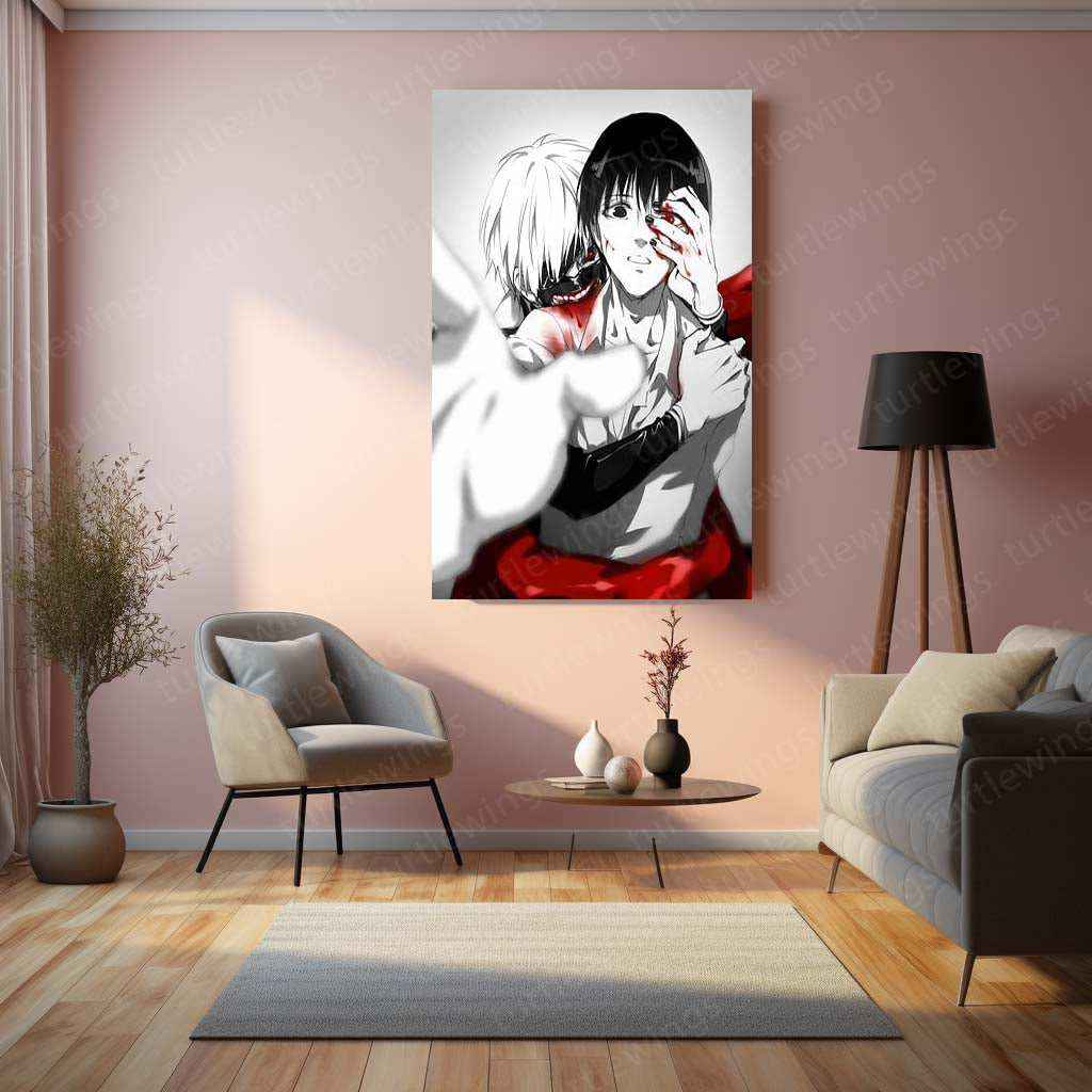 Kaneki Ken Metal Poster – Tokyo Ghoul Anime Wall Art | Dark Aesthetic Decor - TURTLEWINGS